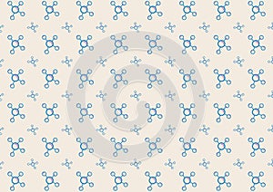 Abstract science molecule icon pattern design vector background