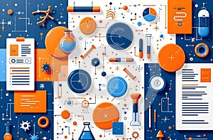 Abstract Science Technology and Data Network