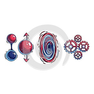 Abstract Science and Technology Icons