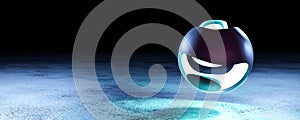 Abstract science technology object background 3d render illustration