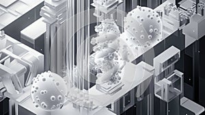 Abstract scientific data visualization representing futuristic technology