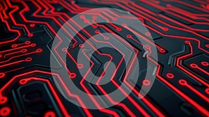 Abstract scifi hitech equipment background with a futuristic electronics processor pattern in 3D rendering