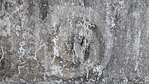 Abstract scratch grunge gray concrete wall texture with peeling paint