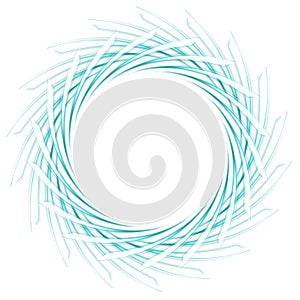 Abstract scratchy turquoise logo on white