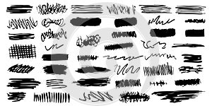 Abstract Scribble And Doodle Set. Creative Expression And Design Elements Collection. Isolated Vector Illustration