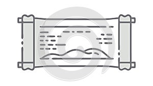 Abstract Scroll with Digital Lines for Data Information Display, vector design Generative AI