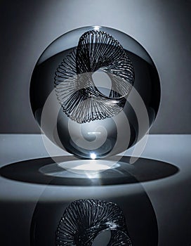Abstract Sculpture in a Crystal Ball