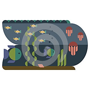 Abstract sea aquarium vector illustration