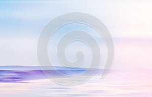 Abstract sea background, long exposure view of dreamy ocean coast in summer