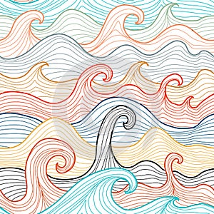 Abstract Sea Background. Seamless Pattern for your design