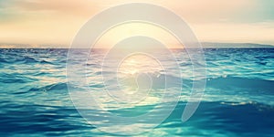 Abstract sea and ocean background for summer season, blur light