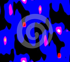 Abstract seamless background in blue, white, black and pink colors