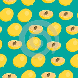 Abstract seamless background design cloth texture with abui fruit elements. Creative vector endless fabric pattern with photo