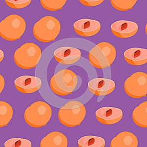 Abstract seamless background design cloth texture with abui fruit elements. Creative vector endless fabric pattern with photo