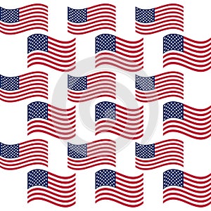 Abstract seamless background with USA flag pattern, part 6