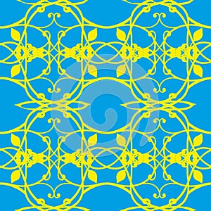 Abstract seamless background with yellow pattern