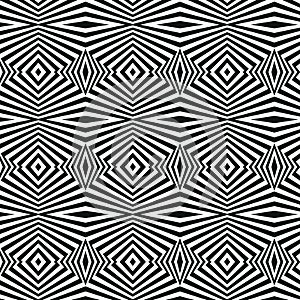 Abstract seamless  black and white background vector. stripe background