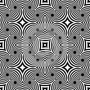 Abstract seamless black and white pattern