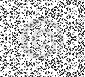 Abstract seamless black and white pattern