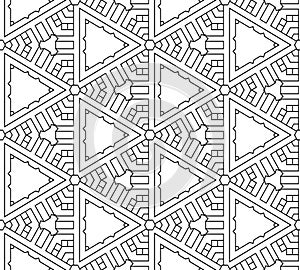 Abstract seamless black and white pattern