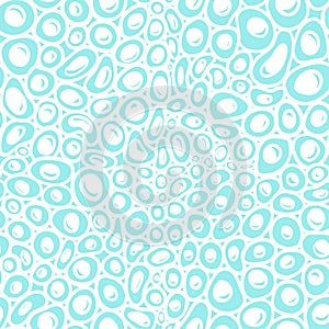 Abstract seamless blue bubble pattern