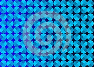 Abstract Shiny Blue Circles Pattern in Dark Blue Gradient Background