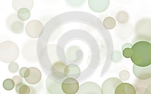 Abstract seamless bokeh pattern for design and background. Green cirles background. Nature banner - Illustration