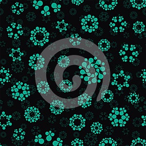 Abstract seamless circles design pattern unusual. Vector repeatable round shapes background. Universe