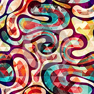 Abstract seamless color pattern in graffiti style. Quality vector illustration for your design