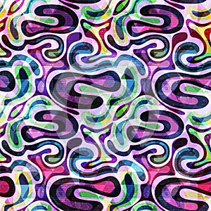 Abstract seamless color pattern in graffiti style. Quality vector illustration for your design
