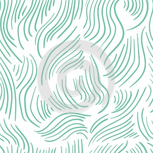 Abstract seamless colorful pattern with green hand drawn lines