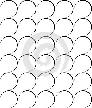 Abstract Seamless Curvey Pattern Repeated On White Background photo