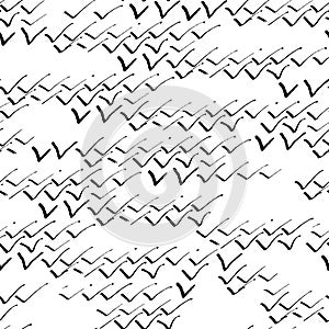 Abstract seamless doodle pattern, hand drawn ink sketch