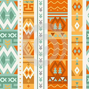 Abstract Seamless Ethno Pattern. Stylish Tribal Background