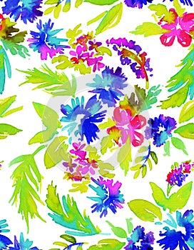 Abstract seamless floral pattern