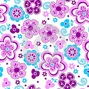 Abstract seamless flower background