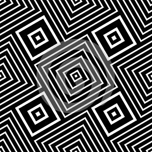 Abstract seamless geometric black checked pattern