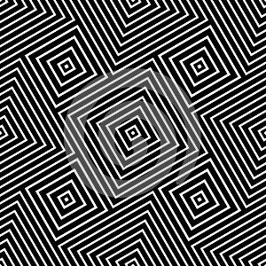Abstract seamless geometric black checked pattern
