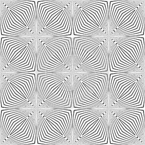 Abstract Seamless Geometric Checked Black and White Pattern