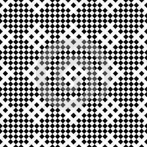 Seamless Geometric Checked Black and White Pattern