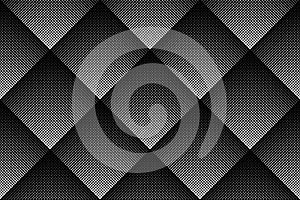 Abstract Seamless Geometric Checked Black and White Pattern