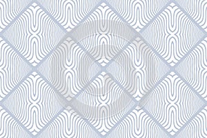 Abstract Seamless Geometric Checked Pattern. Striped Wavy Lines Texture