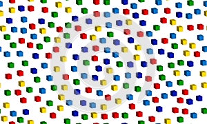 Abstract seamless geometric pattern. Horizontal vector image.