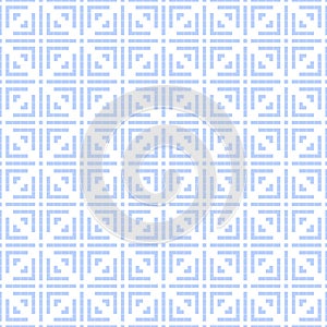 Seamless Geometric Checked Light Blue Pattern