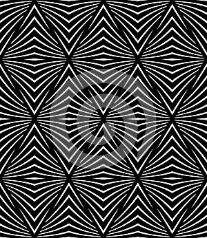 Abstract Seamless Geometric Diamonds Black and White Pattern and Texture