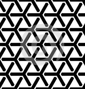 Abstract seamless geometric hexagons pattern and texture