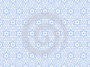 Abstract Seamless Geometric Light Blue and White Pattern