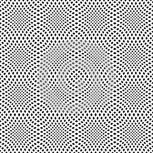 Abstract Seamless Geometric Op Art Black and White Pattern