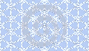 Abstract Seamless Geometric Pattern. Light Blue and White Texture