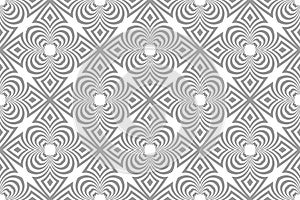 Abstract Seamless Geometric Pattern. Light Grey and White Texture